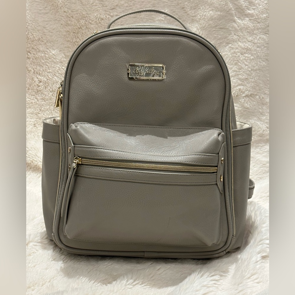 Itzy Ritzy Mini Diaper Bag Backpack Grey New w/o tags